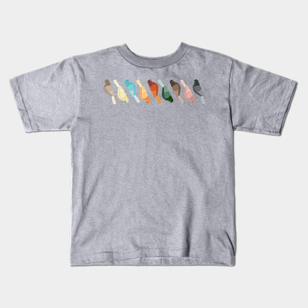 Shaded buntings Kids T-Shirt by Feathered Finds